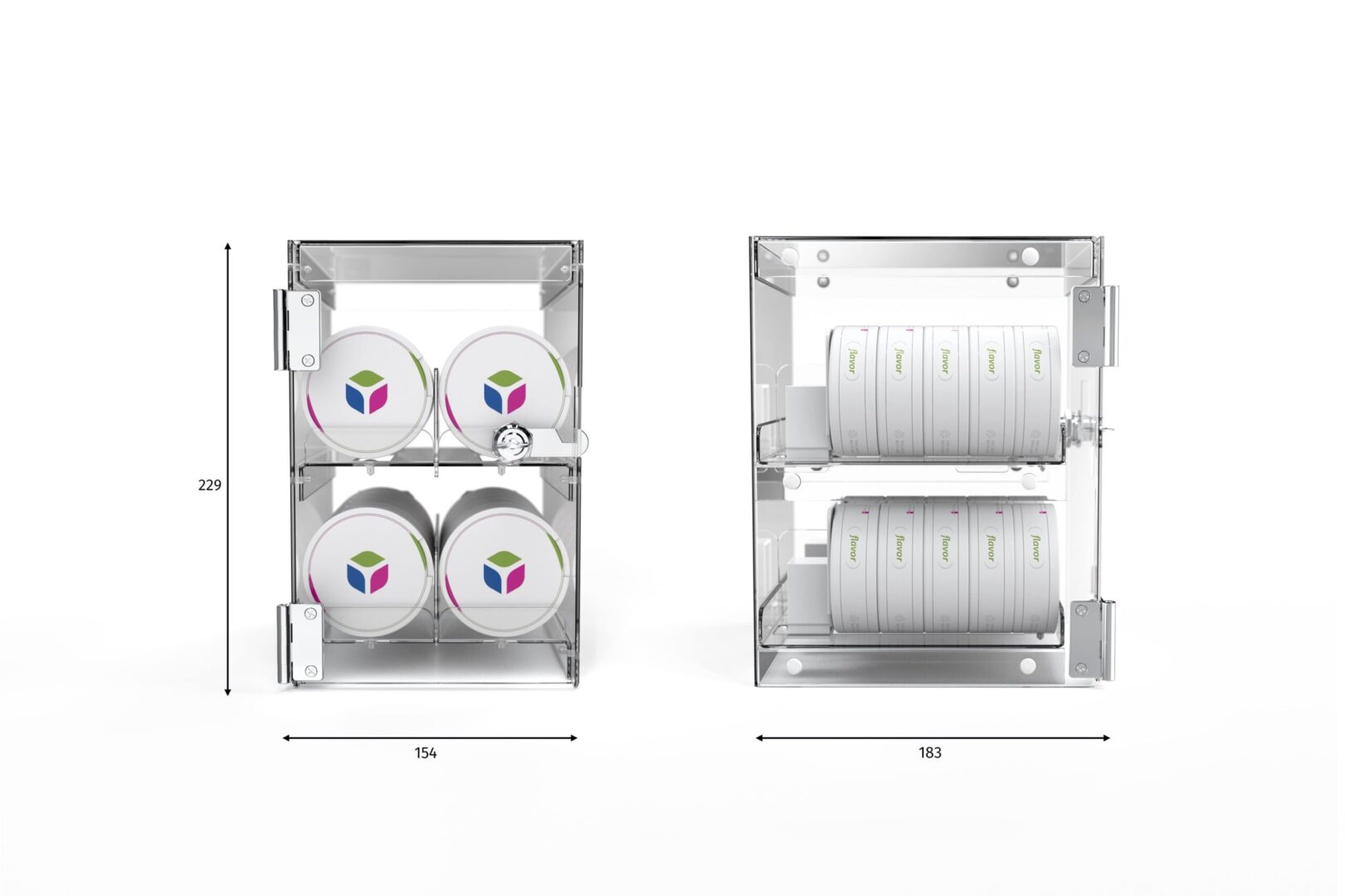 Transparent SNUS Dispenser 2x2